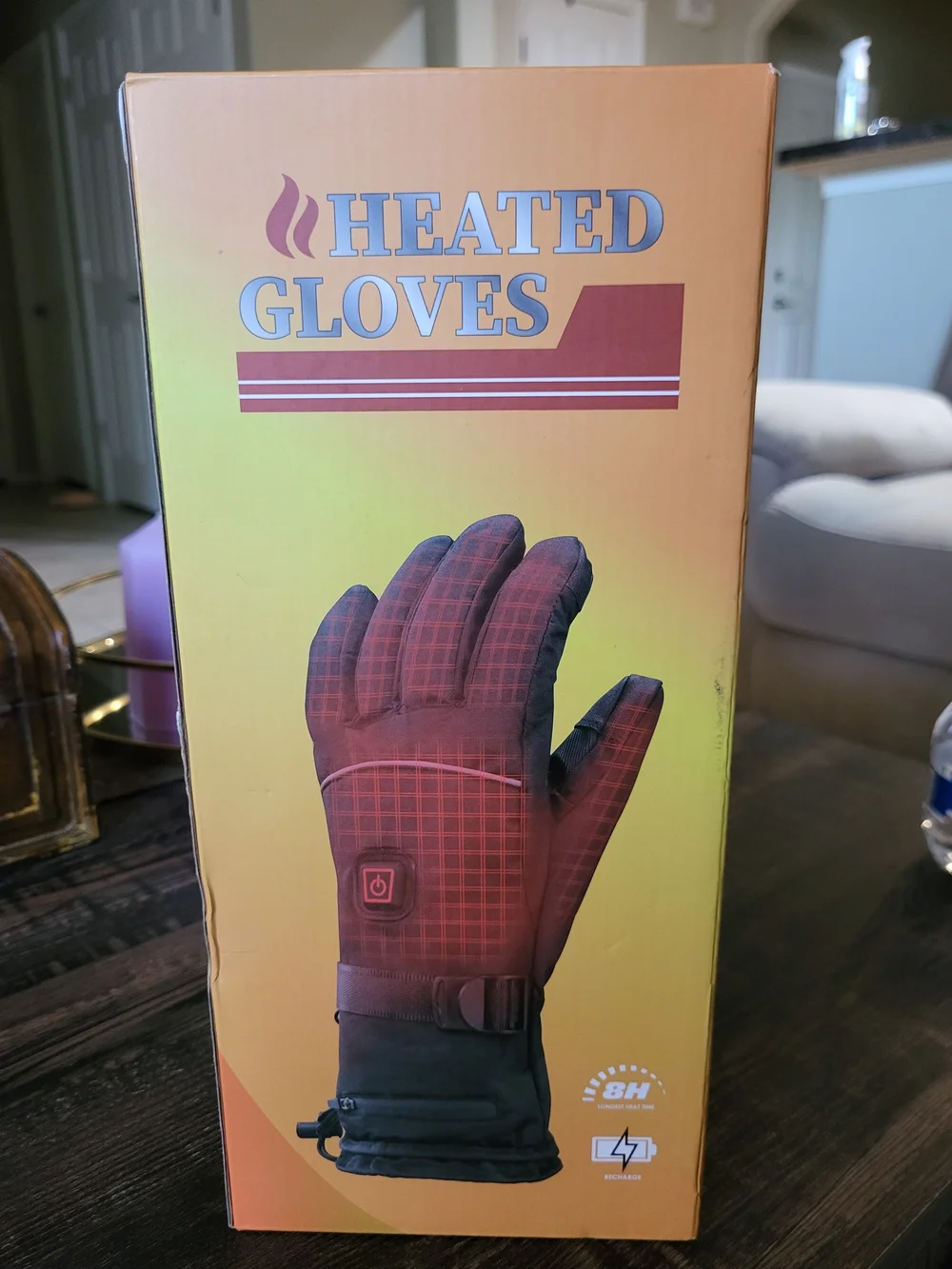 Heated Winter Gloves with Temperature Control - Black, Size L